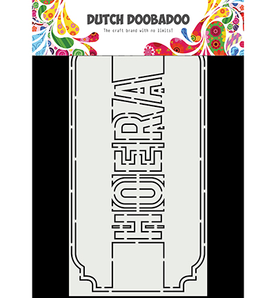470.713.863 - Dutch DooBaDoo - Card Art Slimline Hoera - Box art 470.713.863 - Dutch DooBaDoo - Card Art Slimline Hoera - Box art