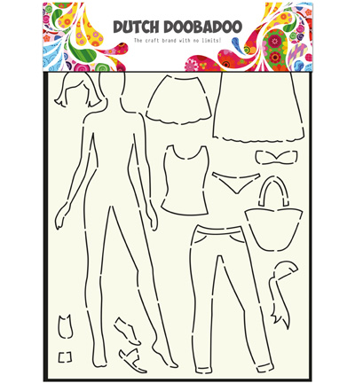 470.715.803 - Dutch DooBaDoo - Mask Art A4 Dress up doll - Dutch Mask Art