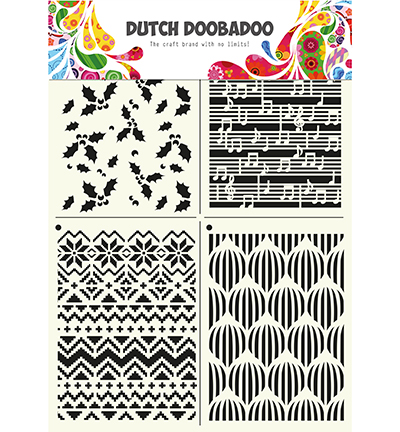 470.715.810 - Dutch DooBaDoo - Mask Art Multistencil Xmas - Noël, hiver