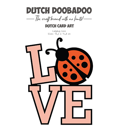 470.784.212 - Dutch DooBaDoo - Card-Art Ladybug Love - Dutch Card Art