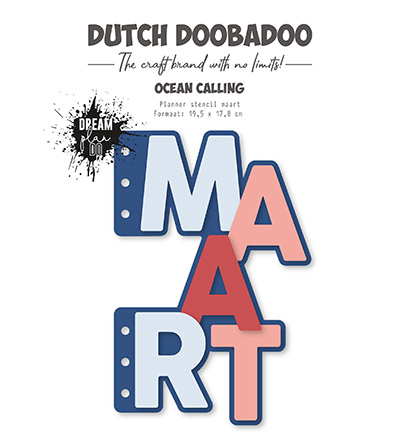 470.784.296 - Dutch DooBaDoo - Card-Art Planner stencil Maart - 