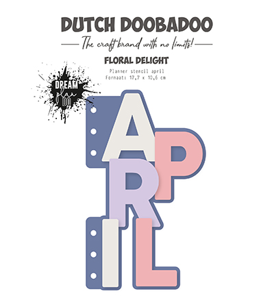 470.784.306 - Dutch DooBaDoo - Planner stencil April - Dutch Planner Stencil