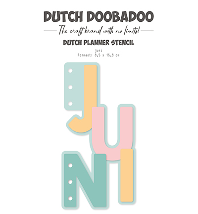 470.784.327 - Dutch DooBaDoo - Planner stencil Juni - 