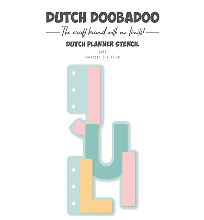 470.784.328 - Dutch DooBaDoo - Planner stencil Juli - Dutch Planner Stencil