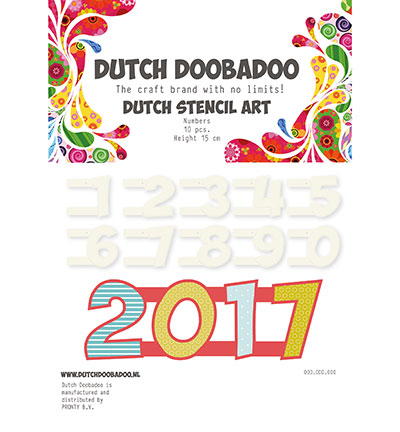 470.990.100 - Dutch DooBaDoo - Stencil Art Numbers 2 (0-9) - Collection stencil art 470.990.100 - Dutch DooBaDoo - Stencil Art Numbers 2 (0-9) - Collection stencil art
