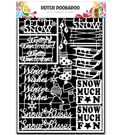 472.948.034 - Dutch DooBaDoo - Paper Art Winter - Chipboard & greyboard