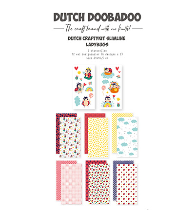473.005.040 - Dutch DooBaDoo - CraftyKit Slimline Ladybugs - Dutch Crafty Kit