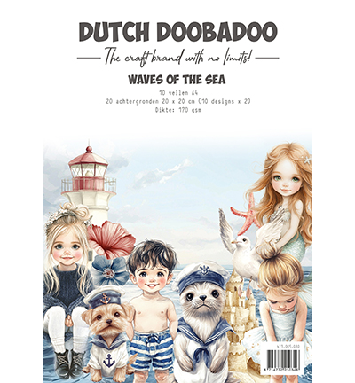 473.005.080 - Dutch DooBaDoo - Collage papierset Waves of the Sea - Collage/decoupage