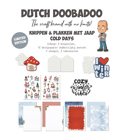 473.013.006 - Dutch DooBaDoo - Kit 6 Cold Winter - Couper et coller avec Jaap