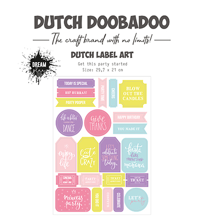 474.007.018 - Dutch DooBaDoo - Stansvel Get this party started - Collection die-cuts