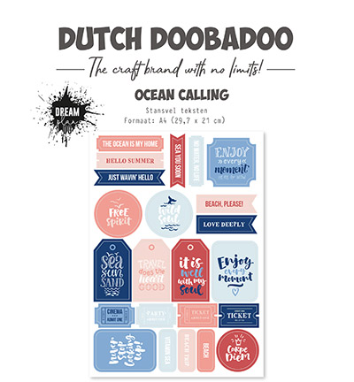 474.007.030 - Dutch DooBaDoo - F. prédécoupéel Ocean Calling textes - 