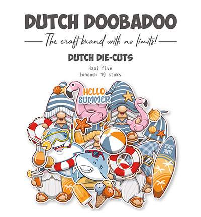 474.007.037 - Dutch DooBaDoo - Stanszakje Haai five - Dutch Die-cuts