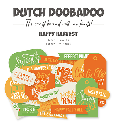 474.007.043 - Dutch DooBaDoo - Die-cuts Teksten Happy Harvest - 