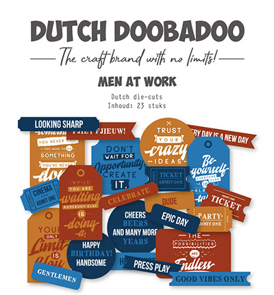 474.007.046 - Dutch DooBaDoo - Die-cuts Men at work Labels - 
