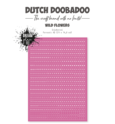 491.200.030 - Dutch DooBaDoo - Dutch Sticker Wild Flower alfabet - 