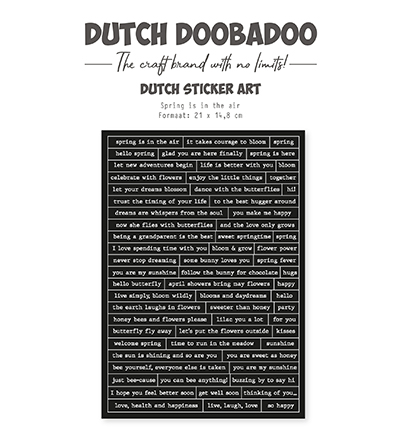 491.200.036 - Dutch DooBaDoo - Dutch Sticker Happy Spring 2 - Dutch Stickervel