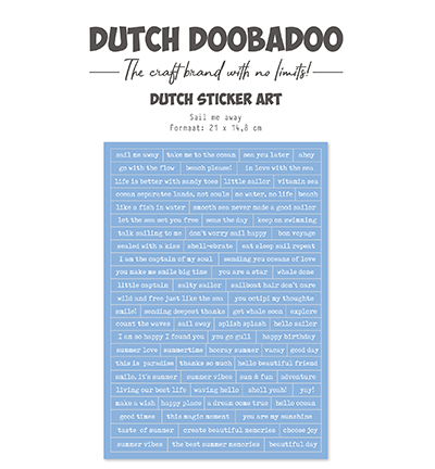 491.200.038 - Dutch DooBaDoo - Sticker Sail me Away - 