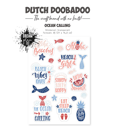 491.201.002 - Dutch DooBaDoo - Dutch Sticker Ocean Calling - 