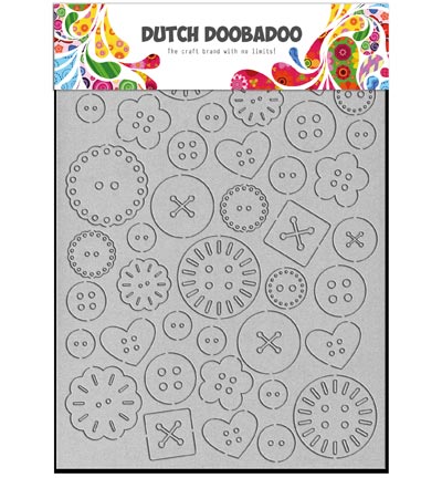 492.002.003 - Dutch DooBaDoo - Greyboard Art Boutons - Chipboard & greyboard