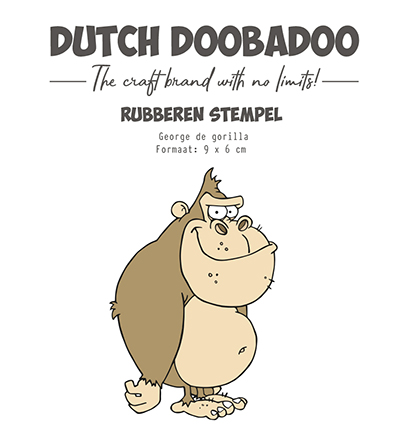 497.004.008 - Dutch DooBaDoo - Rubber stempel George de Gorilla - Tampons caoutchouc 497.004.008 - Dutch DooBaDoo - Rubber stempel George de Gorilla - Tampons caoutchouc