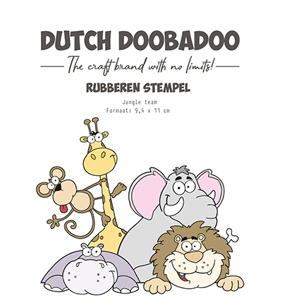 497.004.010 - Dutch DooBaDoo - Rubber stempel Jungle team - Dutch Tampon en Caoutchouc 497.004.010 - Dutch DooBaDoo - Rubber stempel Jungle team - Dutch Tampon en Caoutchouc