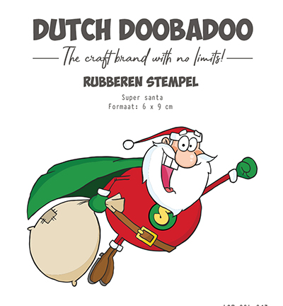 497.004.013 - Dutch DooBaDoo - Rubber stempel Super Santa - Dutch Tampon en Caoutchouc 497.004.013 - Dutch DooBaDoo - Rubber stempel Super Santa - Dutch Tampon en Caoutchouc