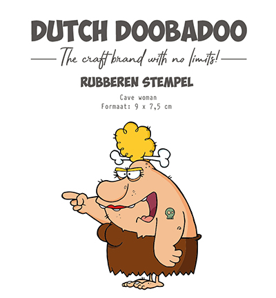 497.004.016 - Dutch DooBaDoo - Rubber stempel Cave woman - Tampons caoutchouc 497.004.016 - Dutch DooBaDoo - Rubber stempel Cave woman - Tampons caoutchouc