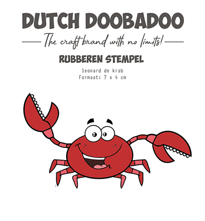 497.004.019 - Dutch DooBaDoo - DDBD Tampon caoutchouc Leonard le Crabe - Tampons caoutchouc 497.004.019 - Dutch DooBaDoo - DDBD Tampon caoutchouc Leonard le Crabe - Tampons caoutchouc