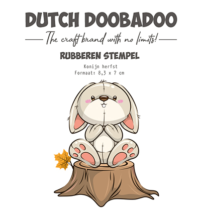 497.004.024 - Dutch DooBaDoo - Rubber stempel Konijn Herfst -  Dutch  Tampon en Caoutchouc