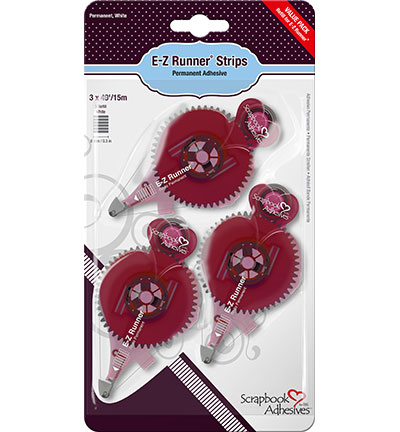 01232-8 - 3L Scrapbook Adhesives - E-Z Runner REFILL - perm. STRIPS (3 refills) - 