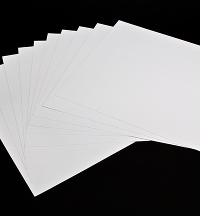 10 VEL WIT 30.5x30.5 - Atbelle - Papier Atbelle blanc - Blanc, 240gr