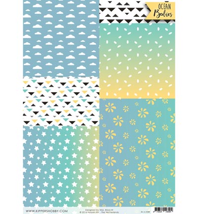 Babies Boy - Rosa Dotje - Ocean Babies garçon - A4, 120gr.