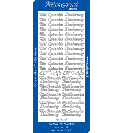 217-zilver - Starform - Met Oprechte Deelneming(NL) - Texte NL 