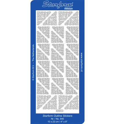 846-zilver - Starform - Argent - Bordures / Coins