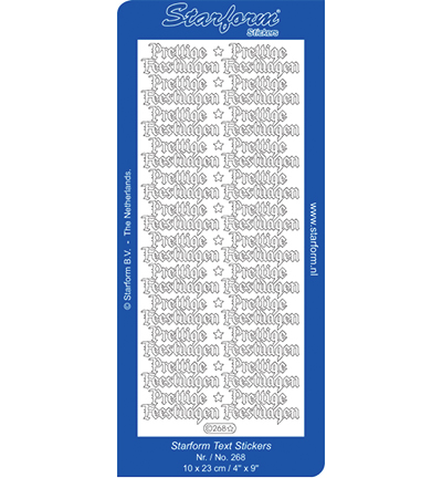 268-zilver - Starform - Prettige Kerstdagen(NL) - Texte NL 