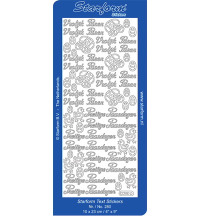 280-zilver - Starform - Vrolijk Pasen(NL) - Texte NL 