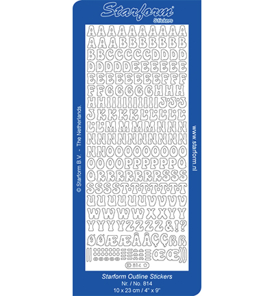 814-zilver - Starform - Argent - Alphabet et chiffres