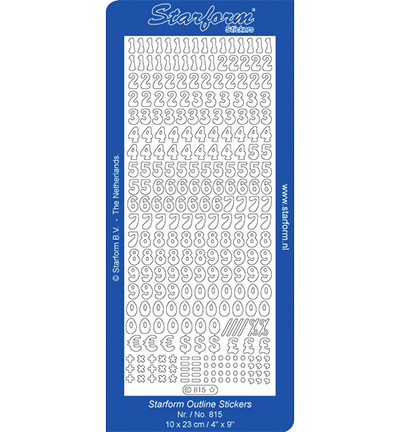 815-zilver - Starform - Argent - Alphabet et chiffres