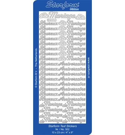 502-zilver - Starform - Heureux Anniversaire/Mariage(FR) - Texte France