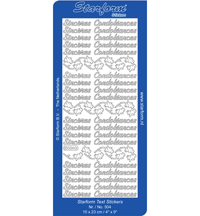 504-zilver - Starform - Sineres Condoliances(FR) - Texte France