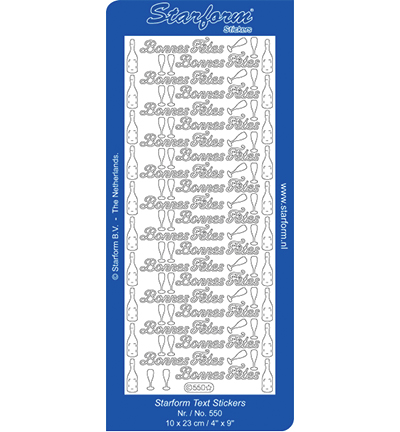 550-zilver - Starform - Stickervel, 550, Zilver - Texte France
