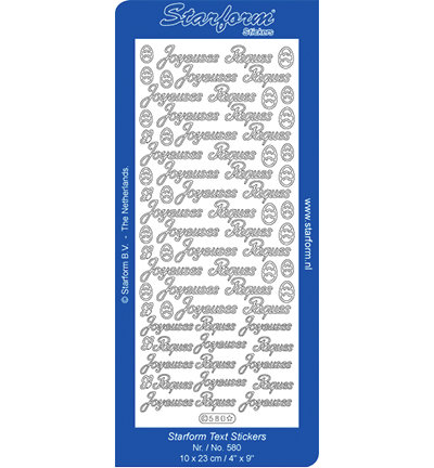 580-zilver - Starform - Joyeuses Pâques(FR) - Texte France