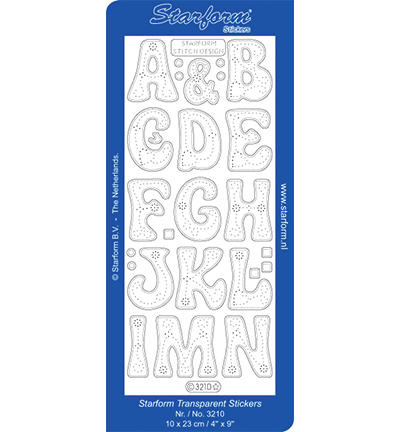 3210-transp. Zilver - Starform - Transp./Argent - Transparent & paillettes 3210-transp. Zilver - Starform - Transp./Argent - Transparent & paillettes