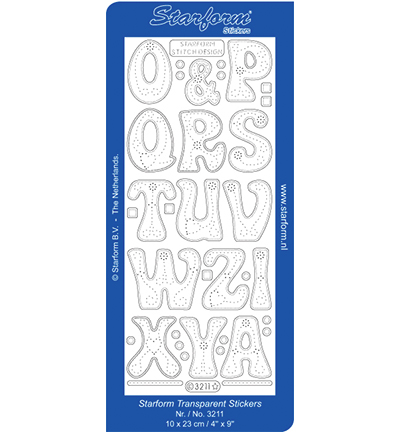 3211-transp. Goud - Starform - Transp./Or - Motifs Stitch: Alphabet 2eme partie