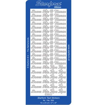 506-zilver - Starform - Bonne Fete Papa/Maman(FR) - Texte France