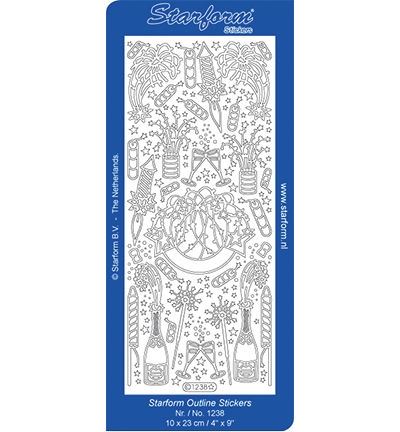 1238-goud - Starform - Stickervel, 1238, Goud - Or 1238-goud - Starform - Stickervel, 1238, Goud - Or