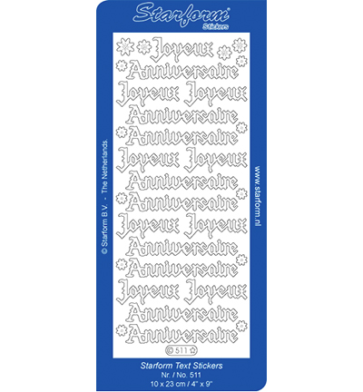 511-zilver - Starform - Joyeux Anniversaire(FR) - Texte France