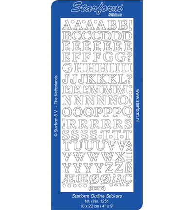 1251-goud - Starform - Stickervel, 1251, Goud - Or 1251-goud - Starform - Stickervel, 1251, Goud - Or
