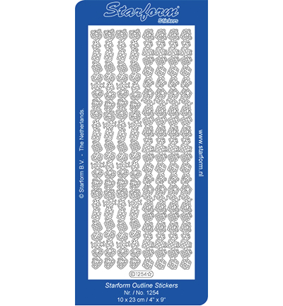 1254-goud - Starform - Stickervel, 1254, Goud - Fête / Anniversaire / Anniversaire