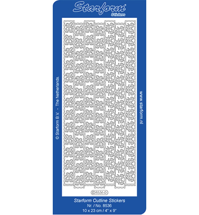 8536-goud - Starform - Stickervel, 8536, Goud - Bordures / Coins